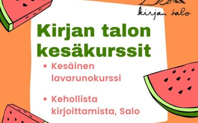 Kirjan talon kesäkurssit