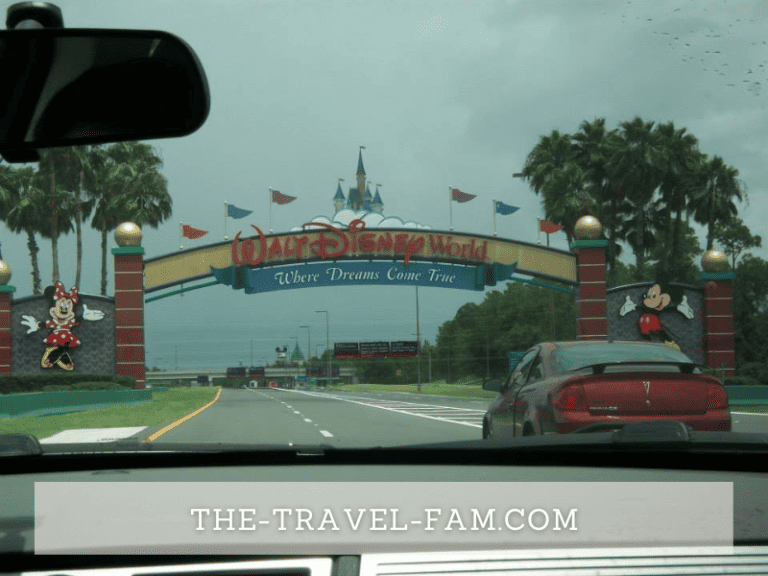 pulling into the Disney World parks on the road